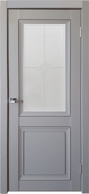 Дверь межкомнатная Деканто (Decanto) 1 серый бархат